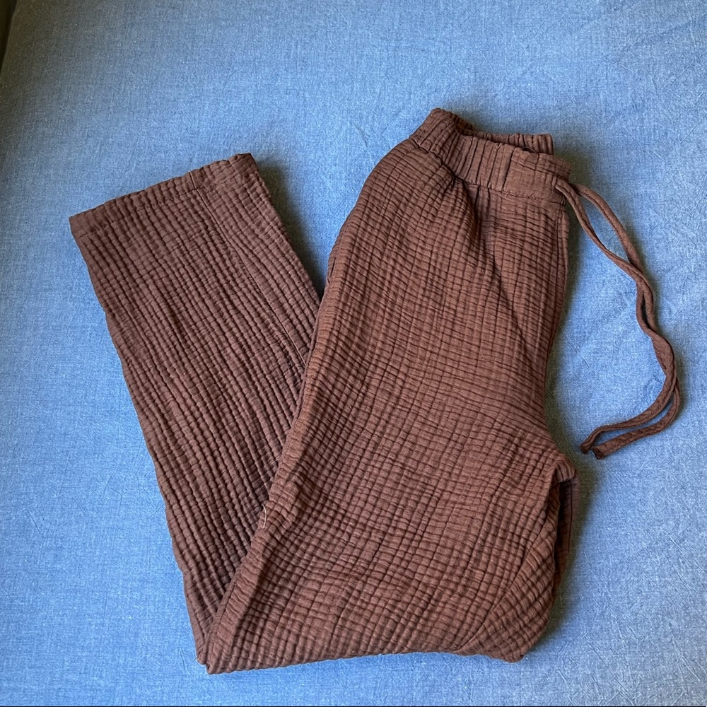 Zara Gauze Brown Pants M